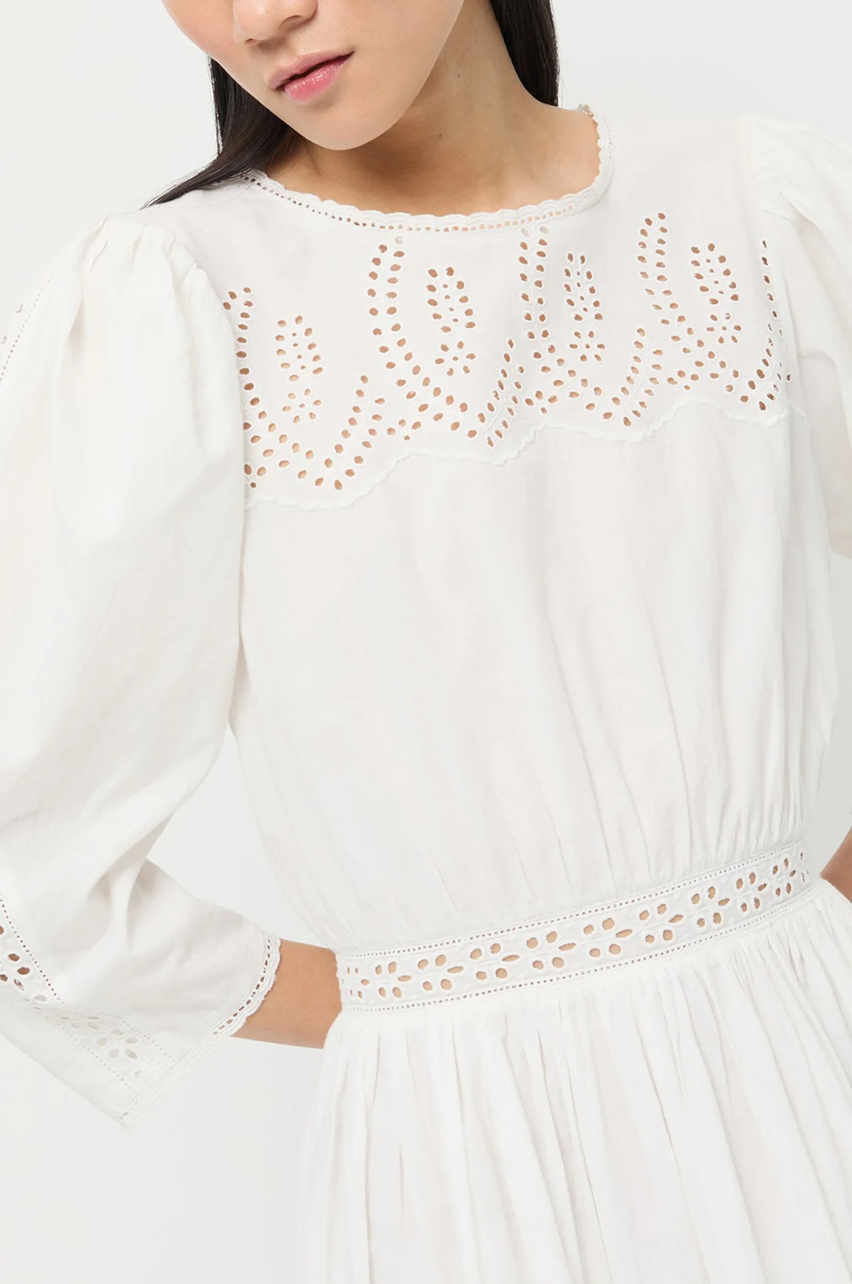 Thelma Waisted Dress Cream - Image 2
