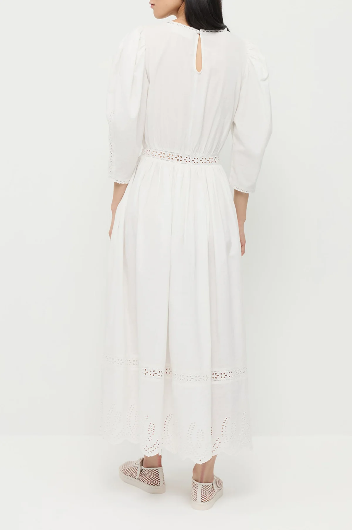 Thelma Waisted Dress Cream - Image 4