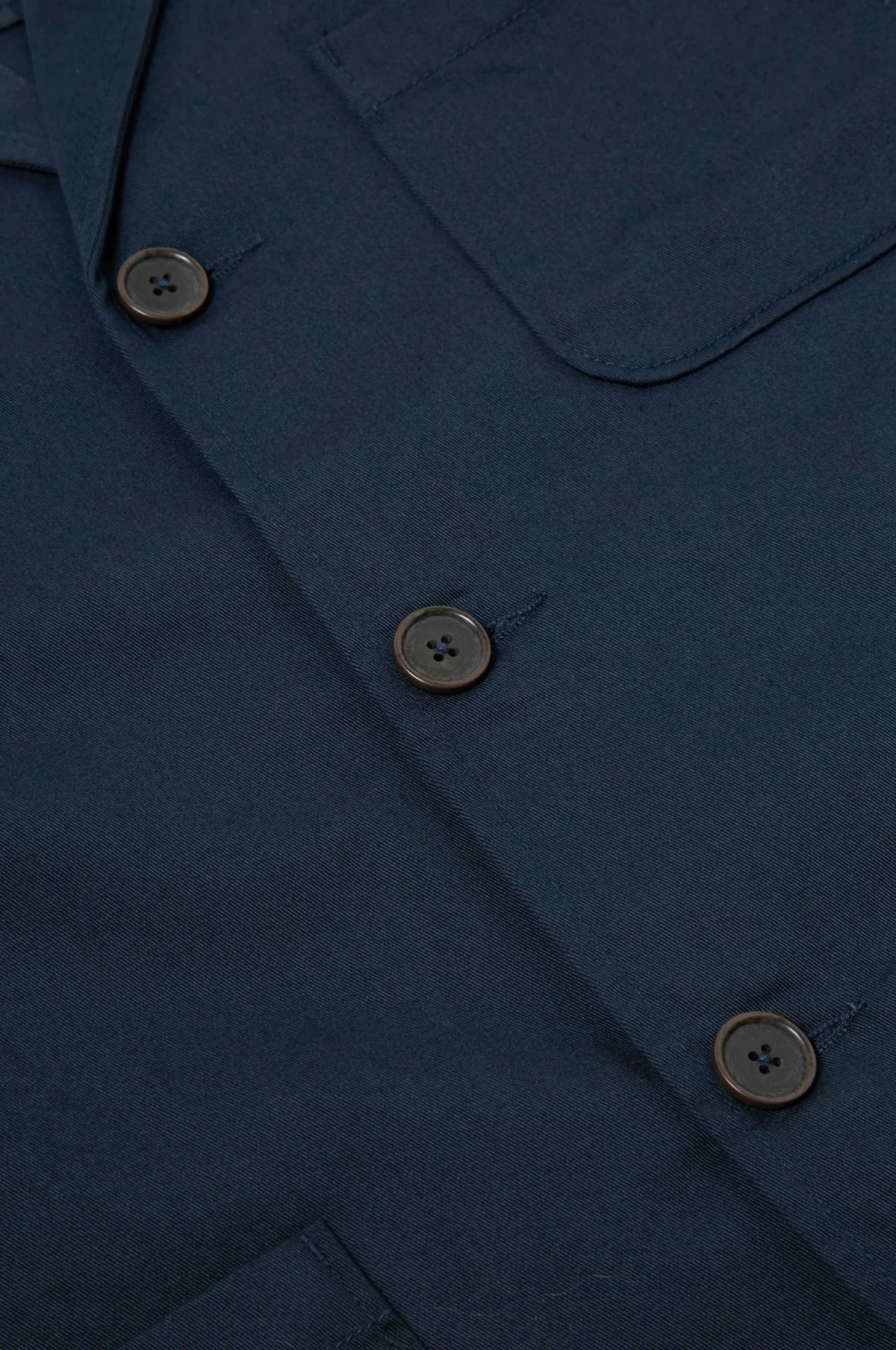 Three Button Jacket Navy Twill - Image 3