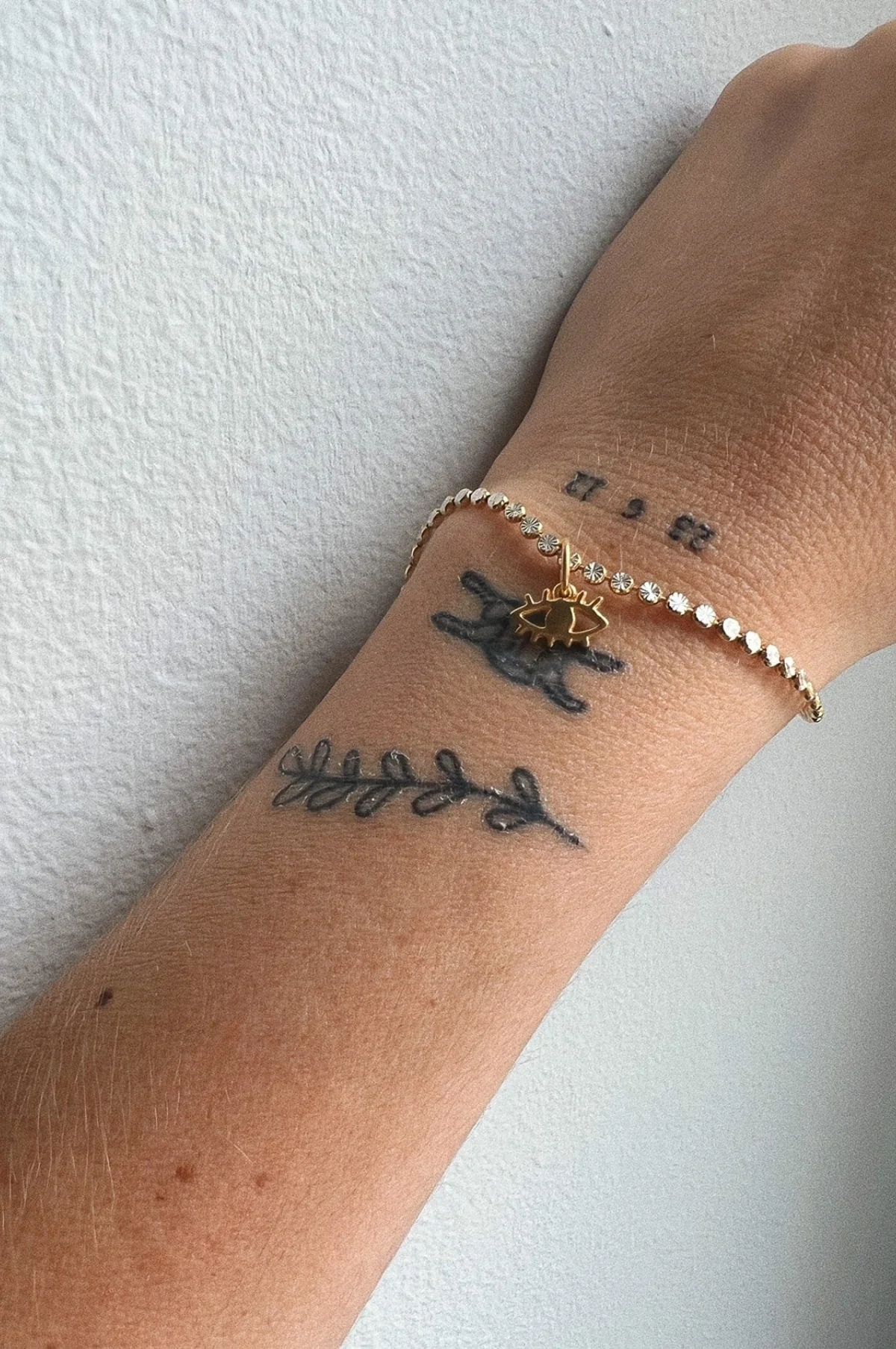 Tiny Eye Gold Charm - Image 2