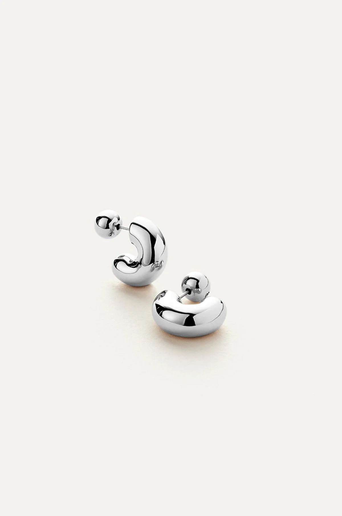 Tome Small Silver Hoop Earrings - Image 4