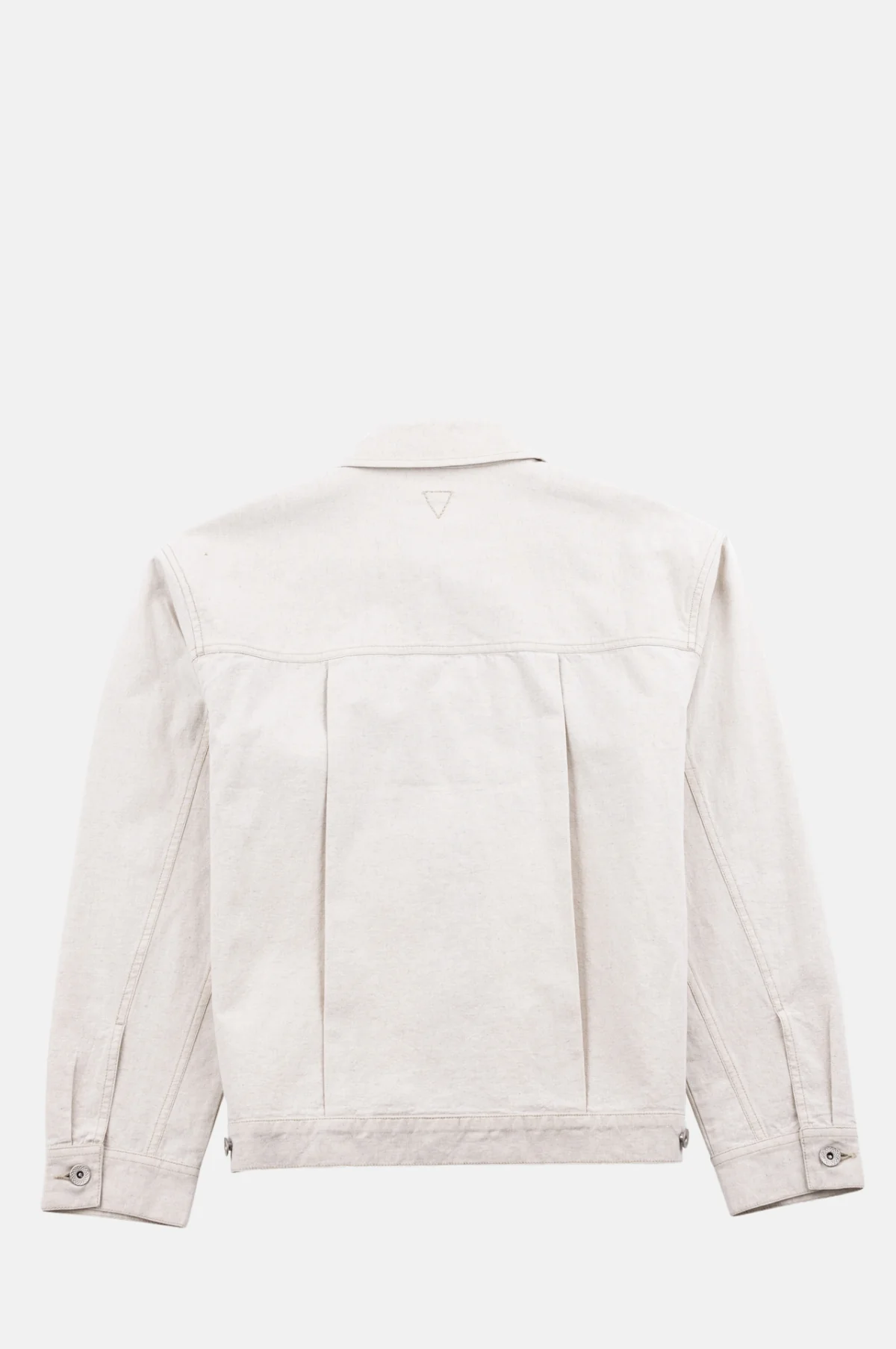 Trucker Jacket Natural Linen Cotton Canvas - Image 5