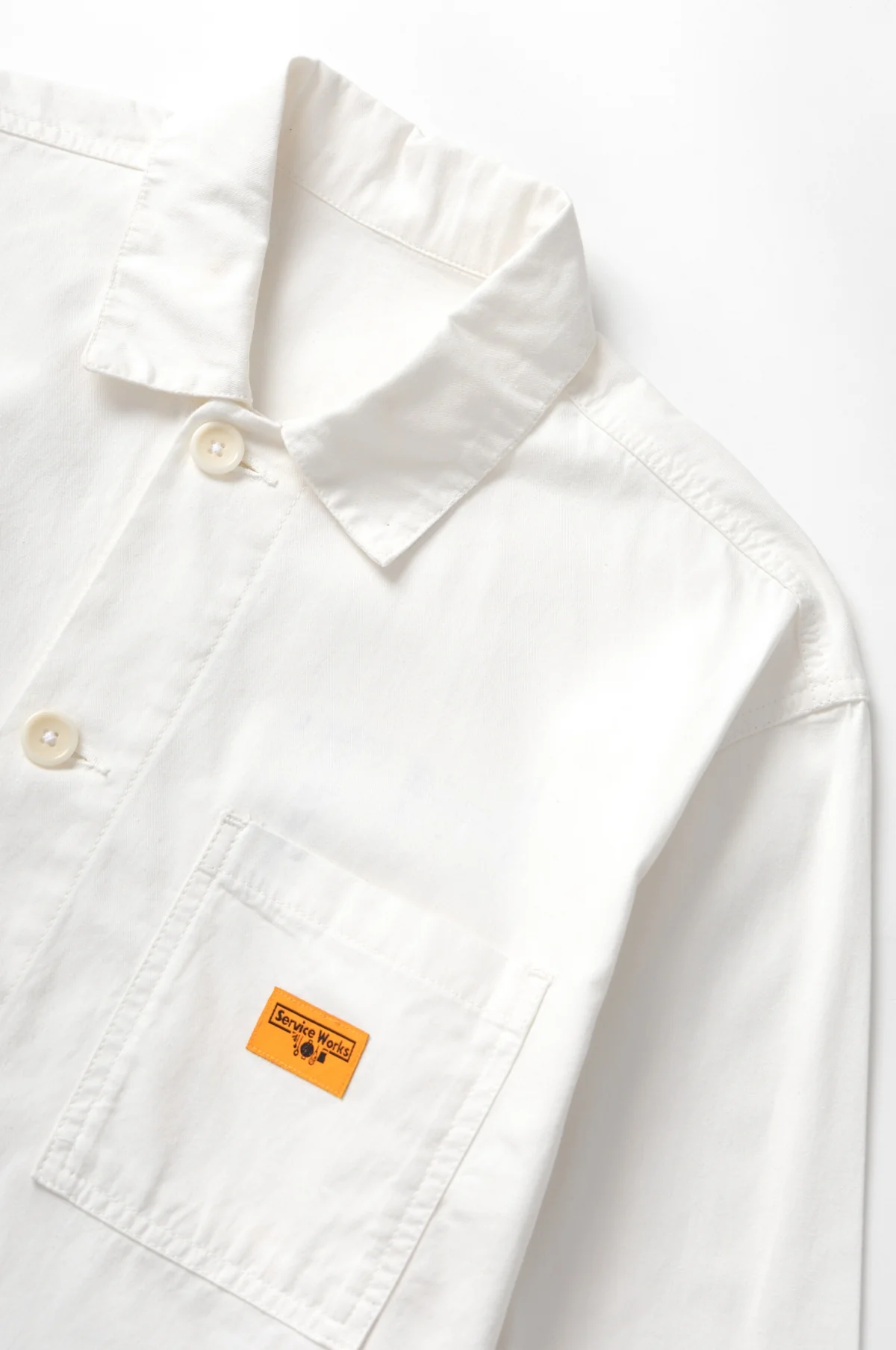 Twill Chore Shirt Off-White - Image 3