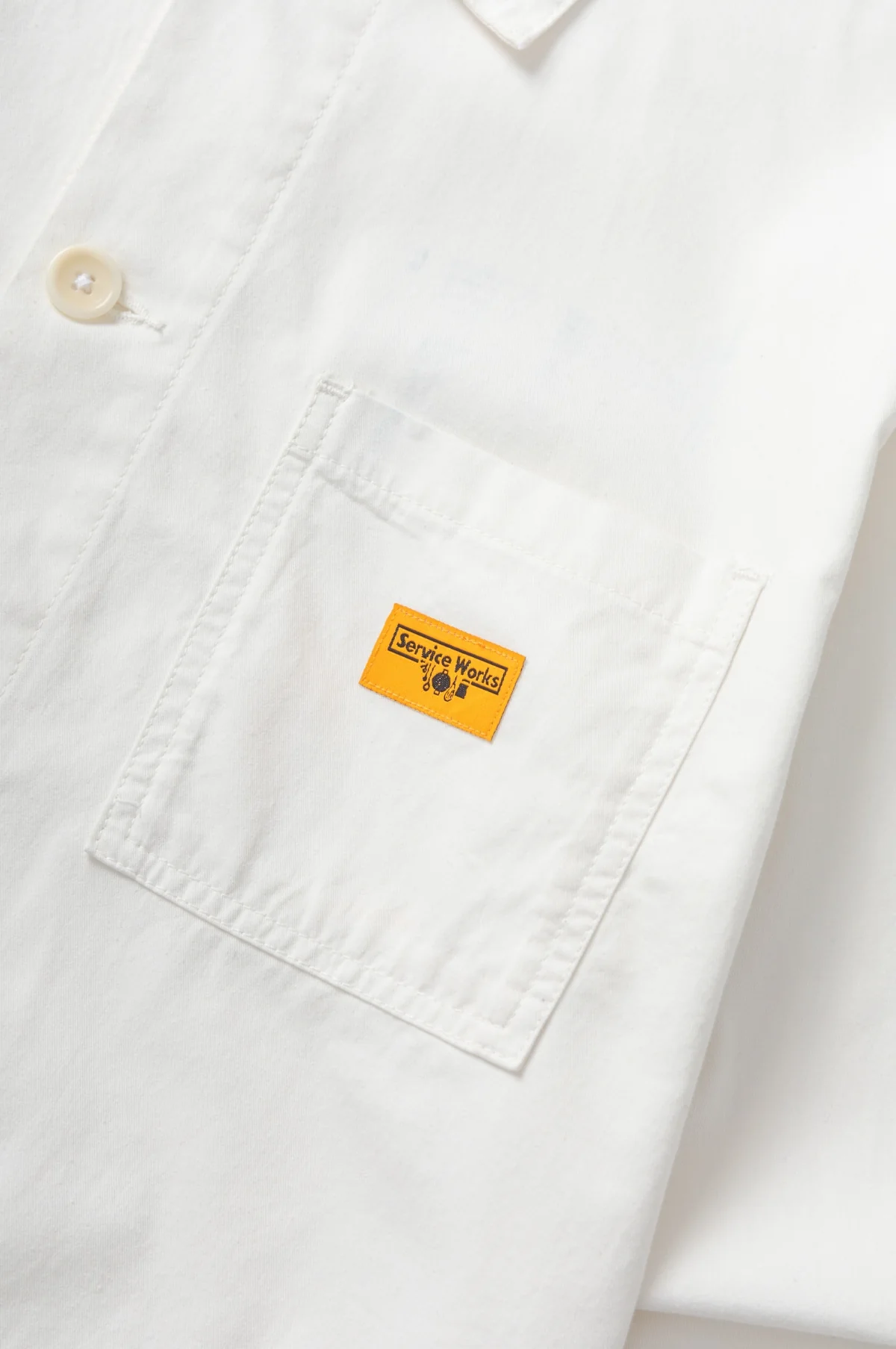 Twill Chore Shirt Off-White - Image 5
