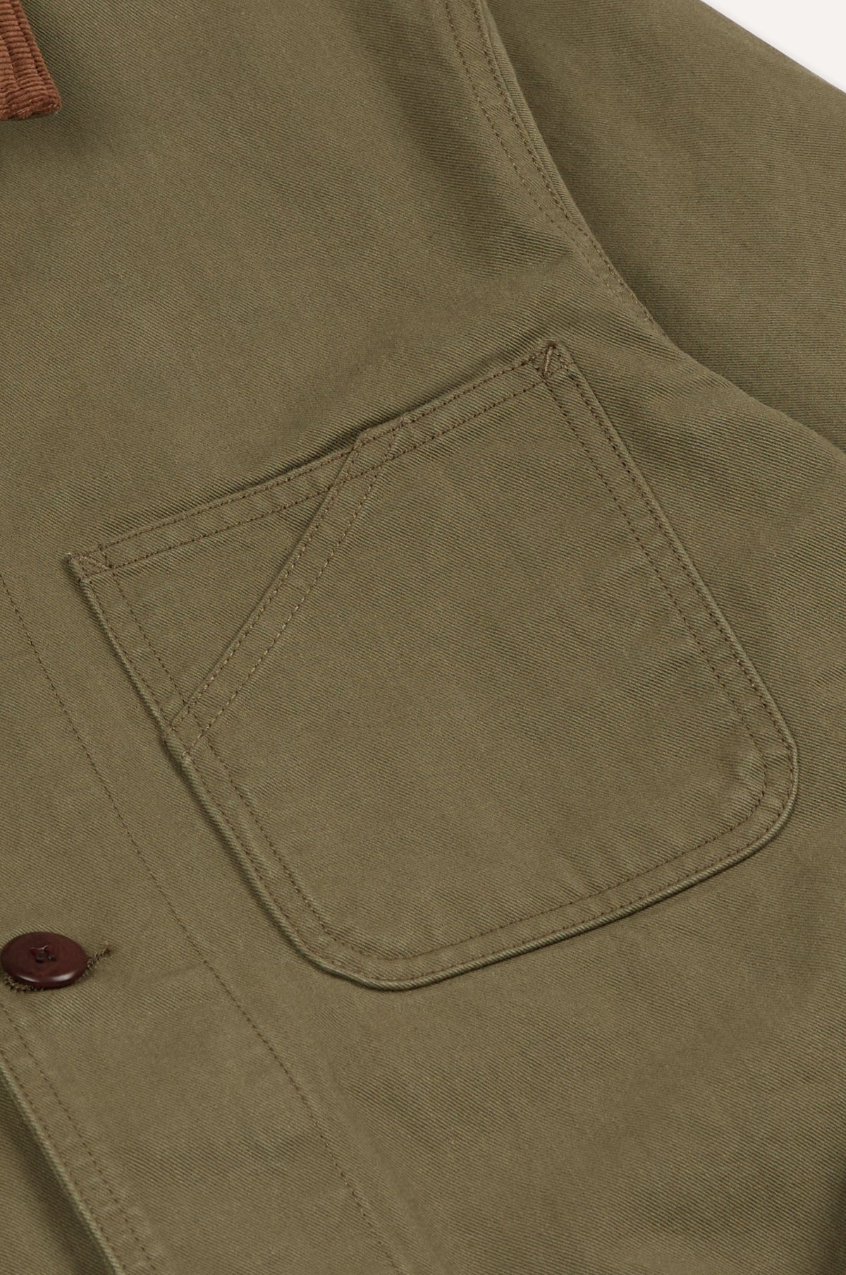 Twill Fatigue Jacket Khaki - Image 3