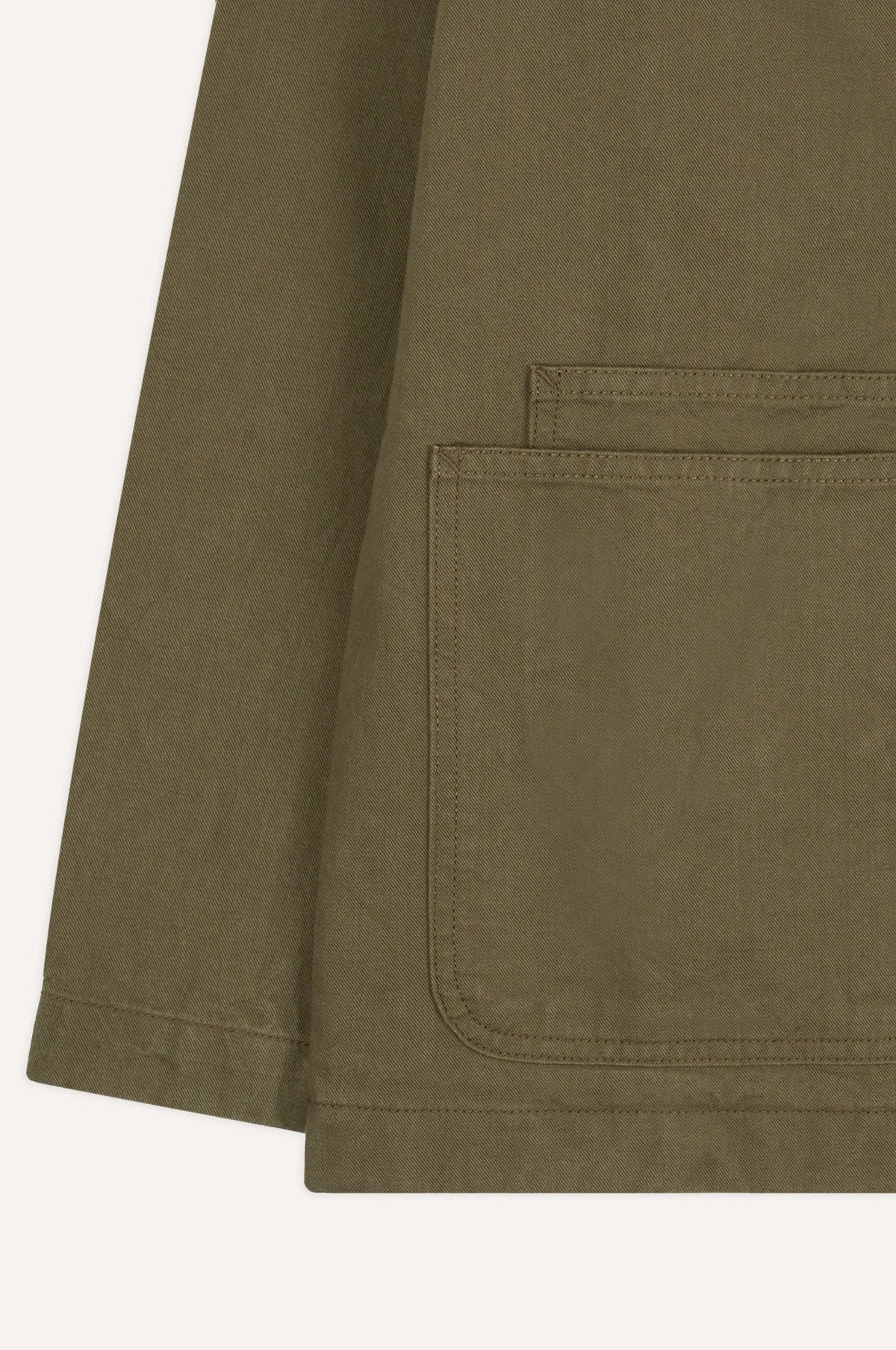 Twill Fatigue Jacket Khaki - Image 5
