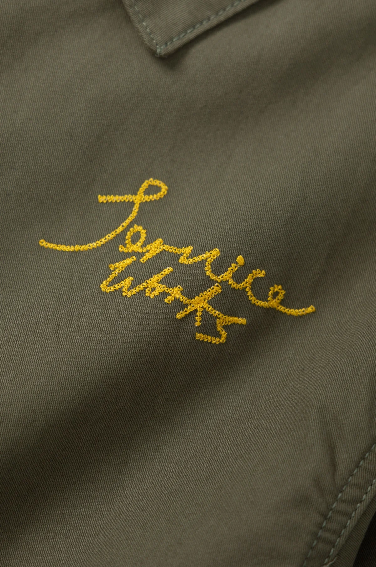 Twill Work Jacket Olive - Image 6