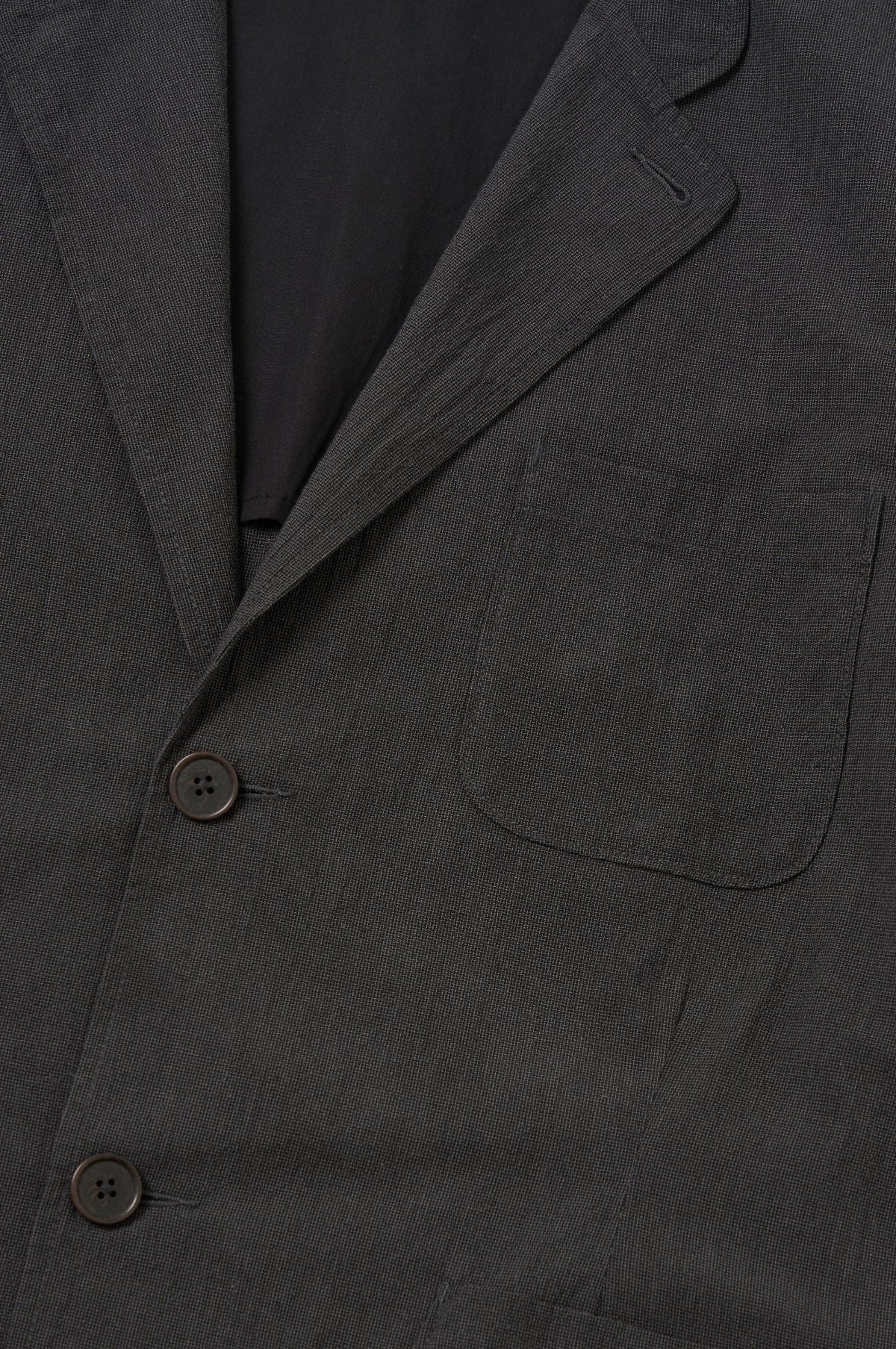 Two Button Jacket Seattle Cotton Charcoal - Image 2