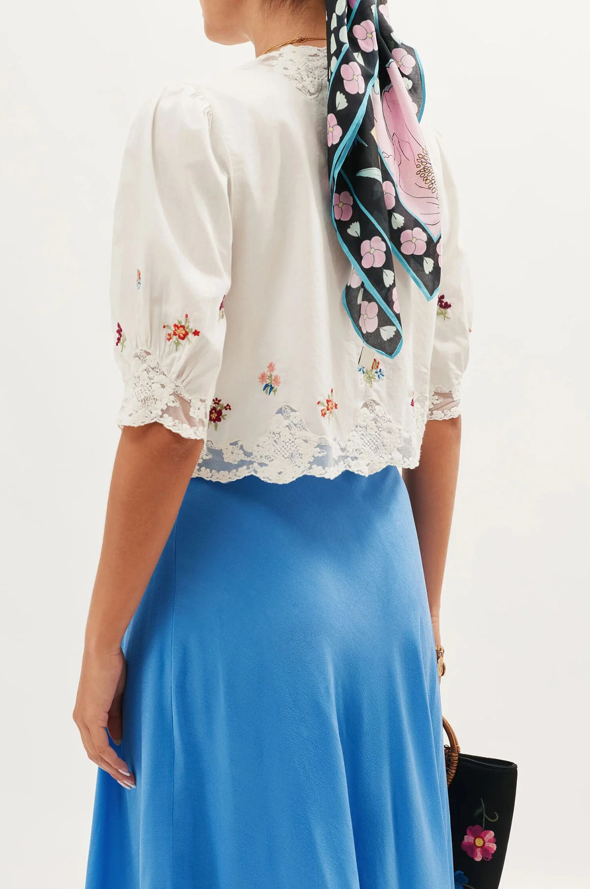 Ursula Top Bud Embroidery Ivory - Image 6