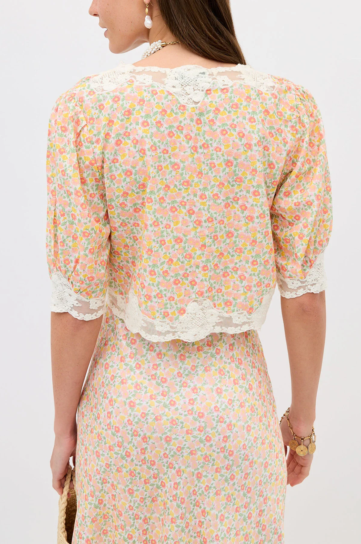 Ursula Top Katie Floral Cream - Image 4