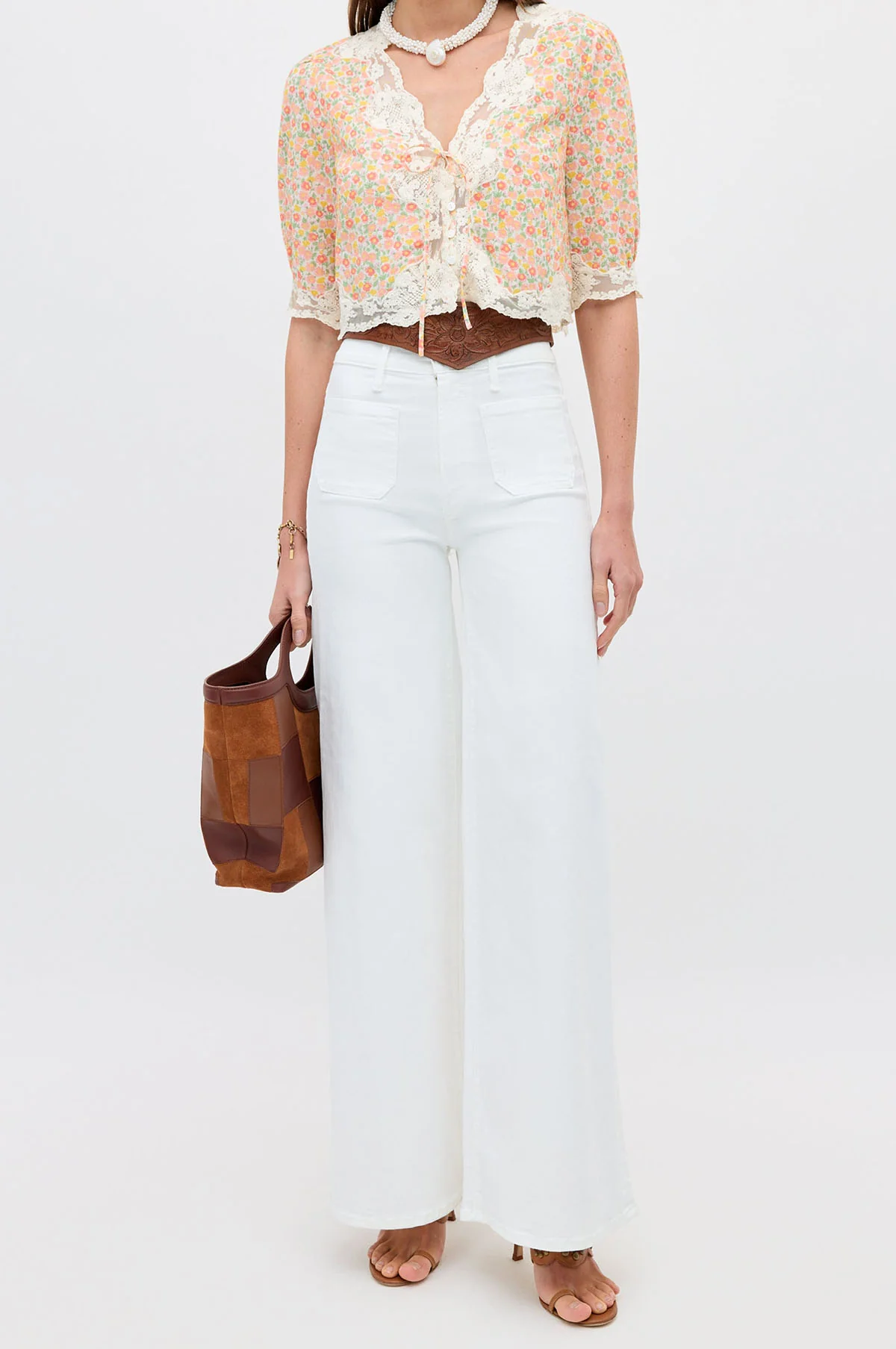 Ursula Top Katie Floral Cream - Image 5