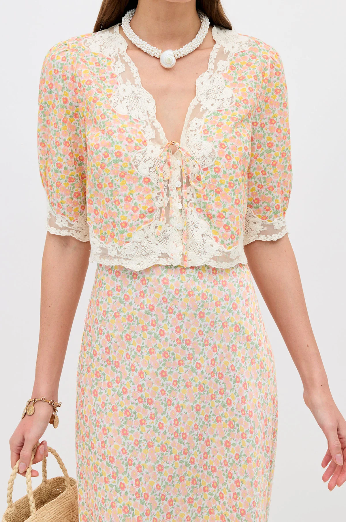 Ursula Top Katie Floral Cream - Image 6