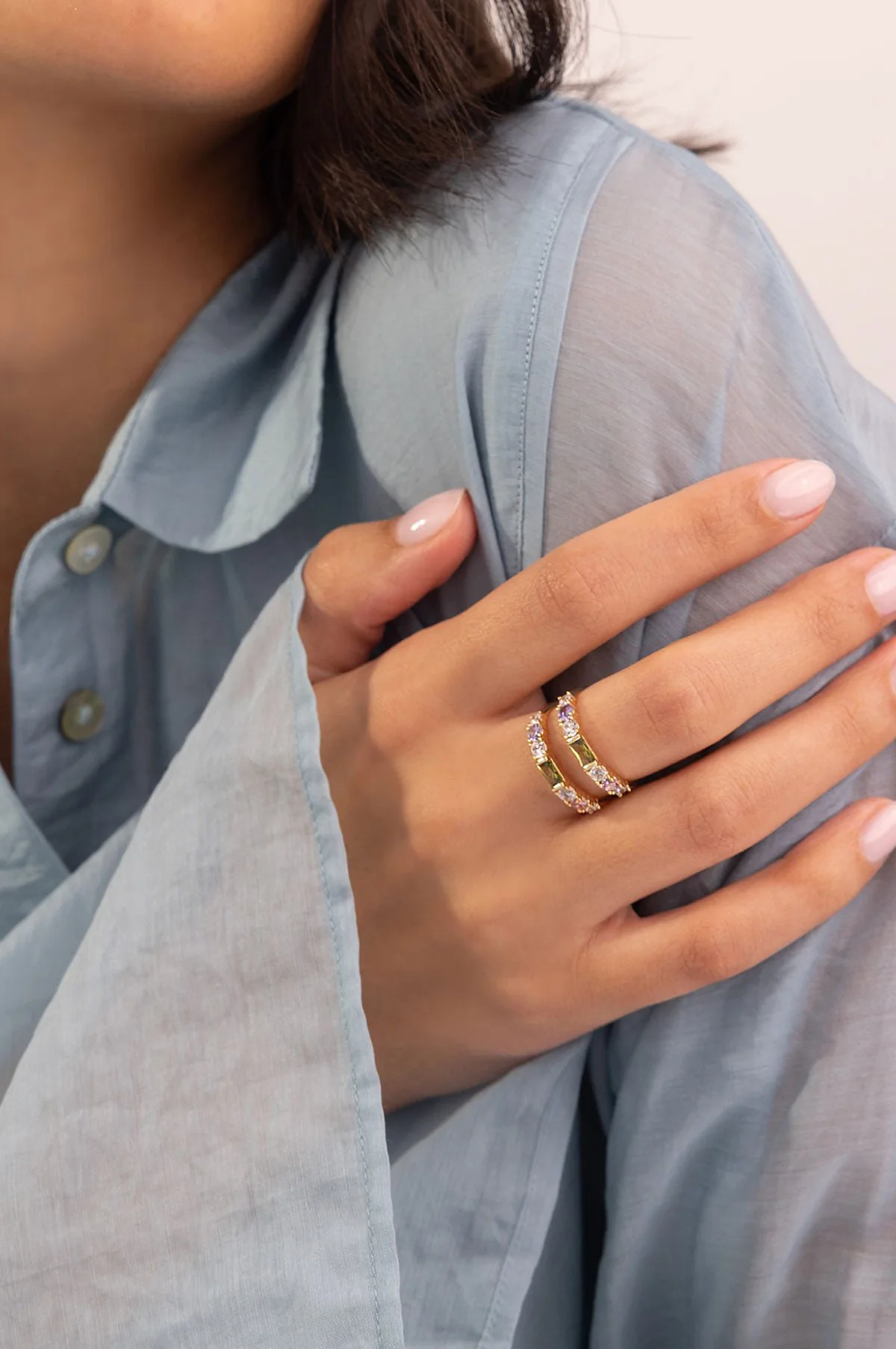 Vale Gold/Multicolour Ring - Image 2