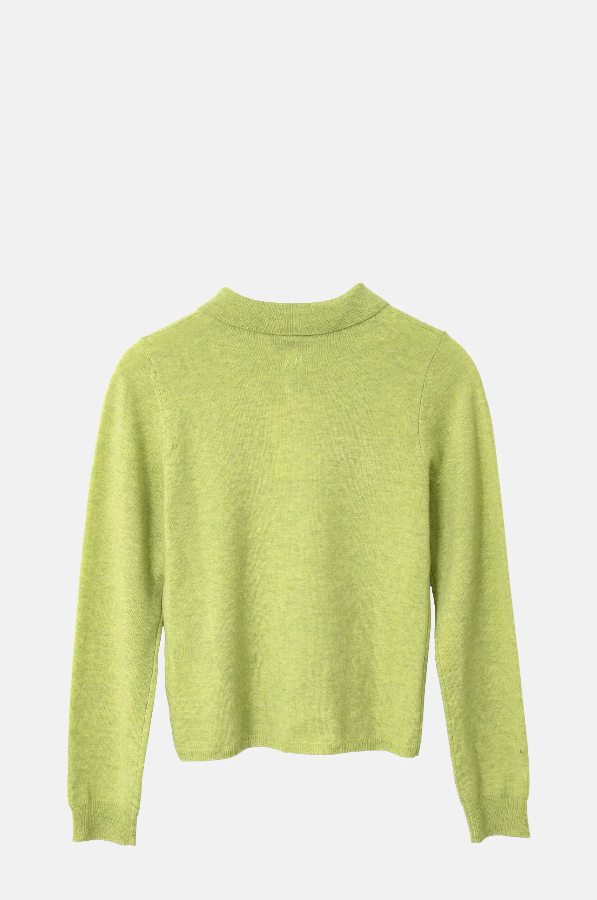Voula Wool and Cashmere Blend Cardigan Lime - Image 6