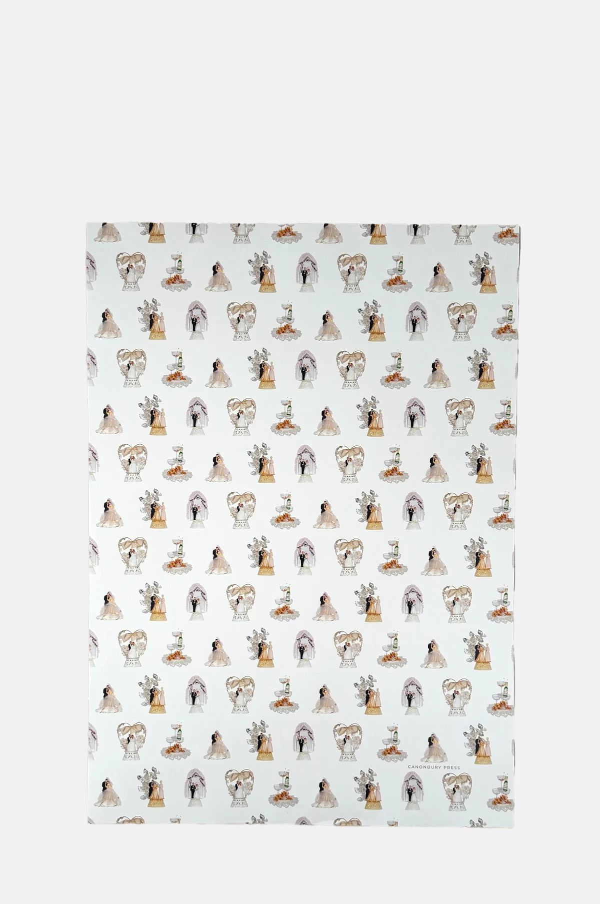 Wedding Cake Toppers Wrapping Paper Set of 3 Sheets - Image 2