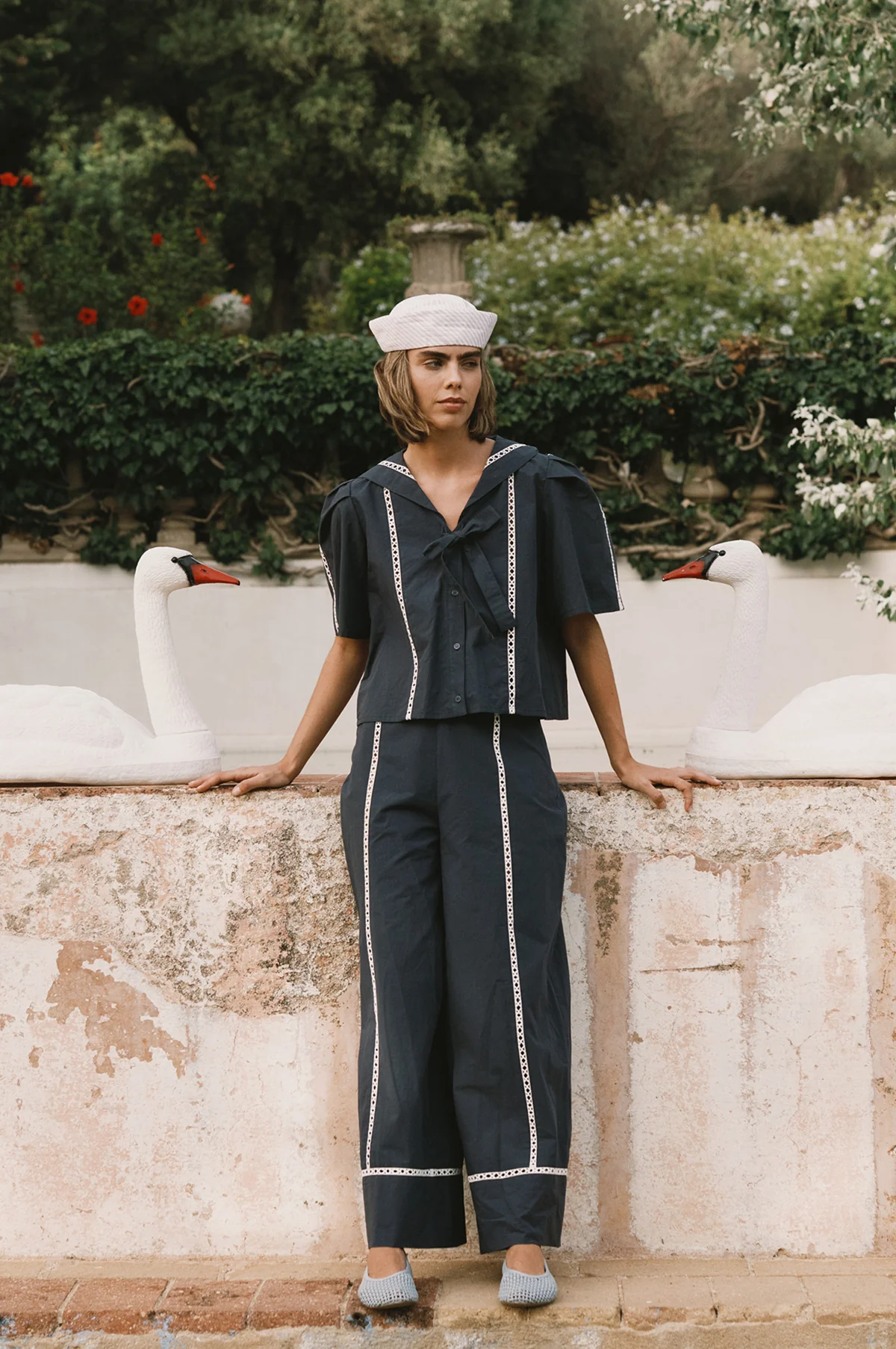 Wide Pants Navy - Image 5