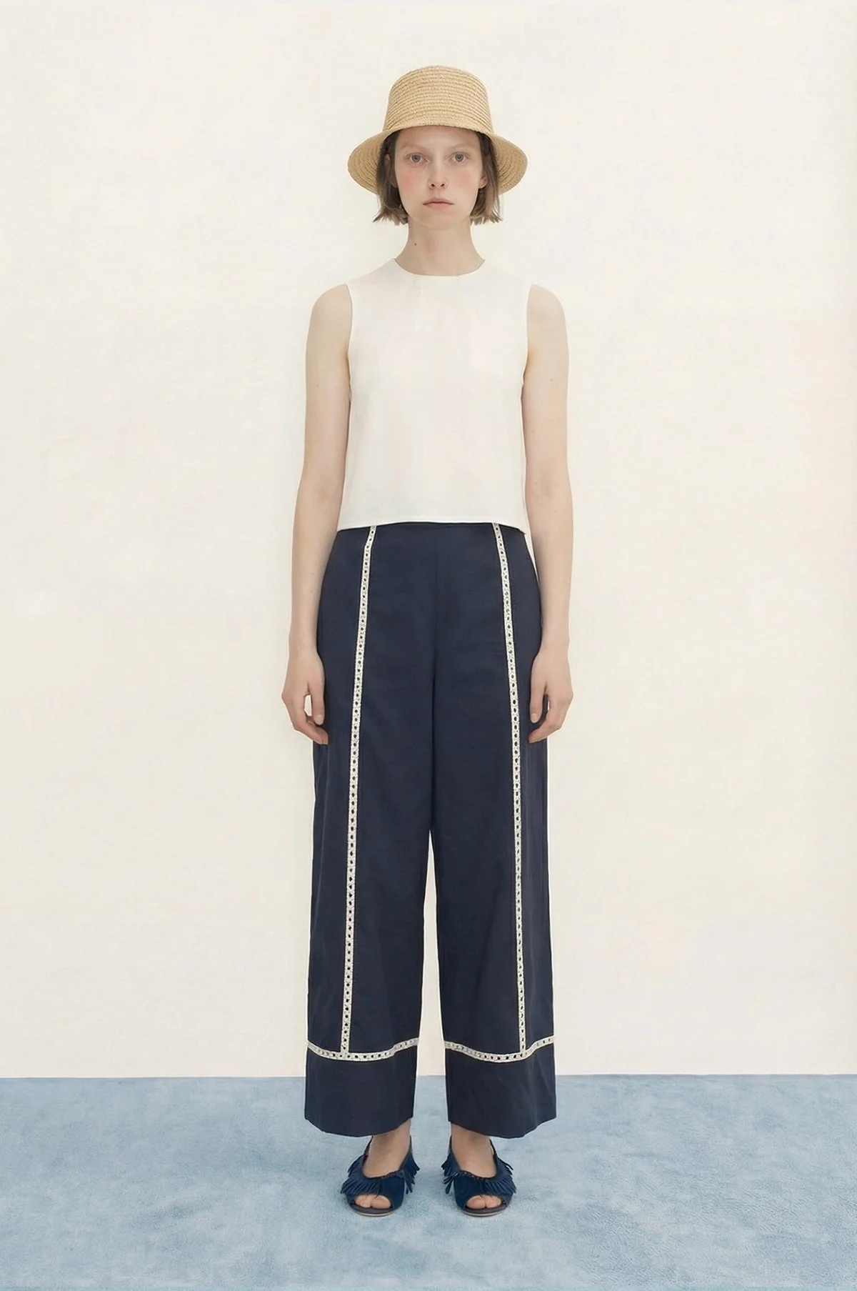 Wide Pants Navy - Image 6