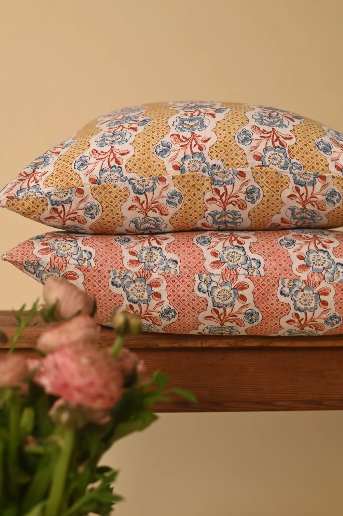 Yellow Blooming Trellis Cushion - Image 2