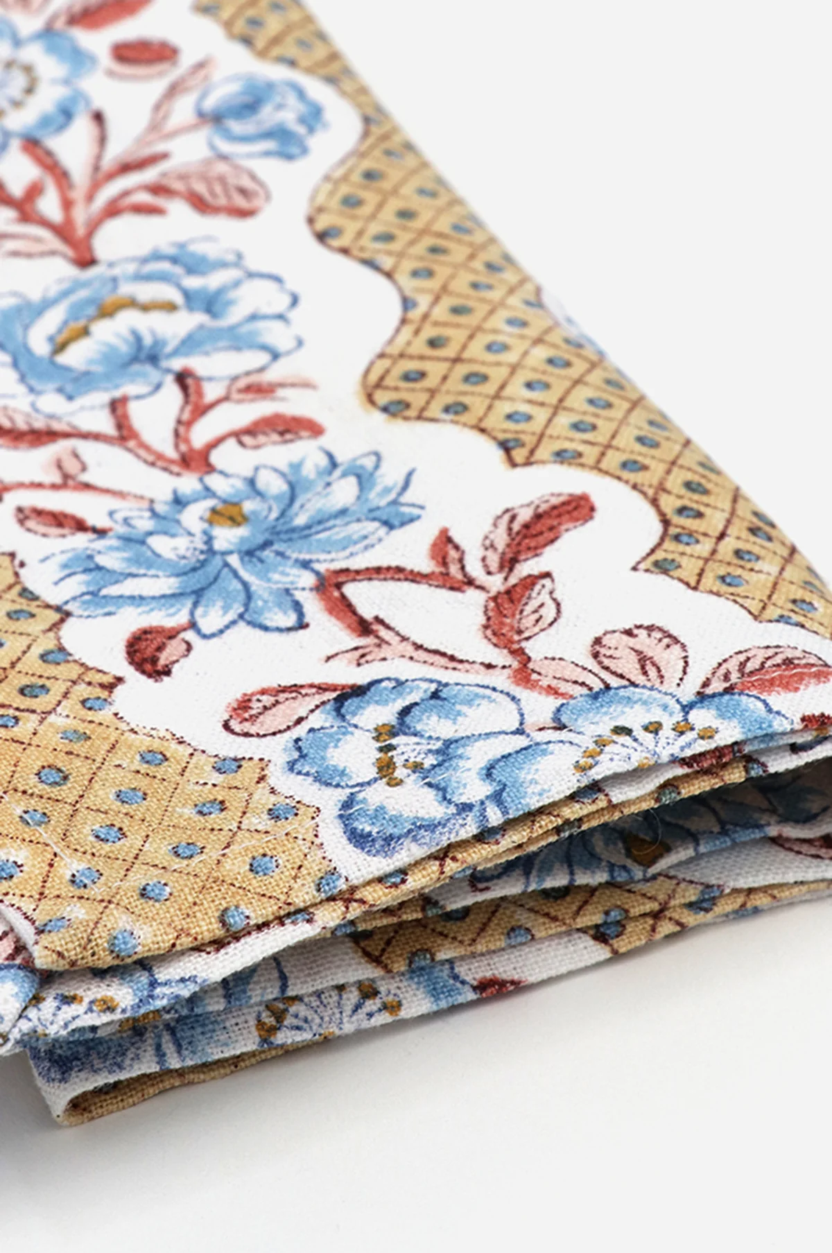 Yellow Blooming Trellis Napkin Set of 2 - Image 4