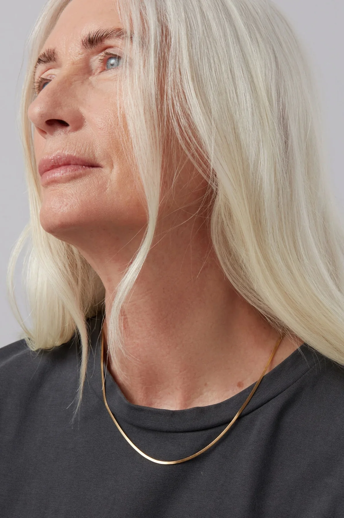 Zeina Slim Gold Chain Necklace - Image 6