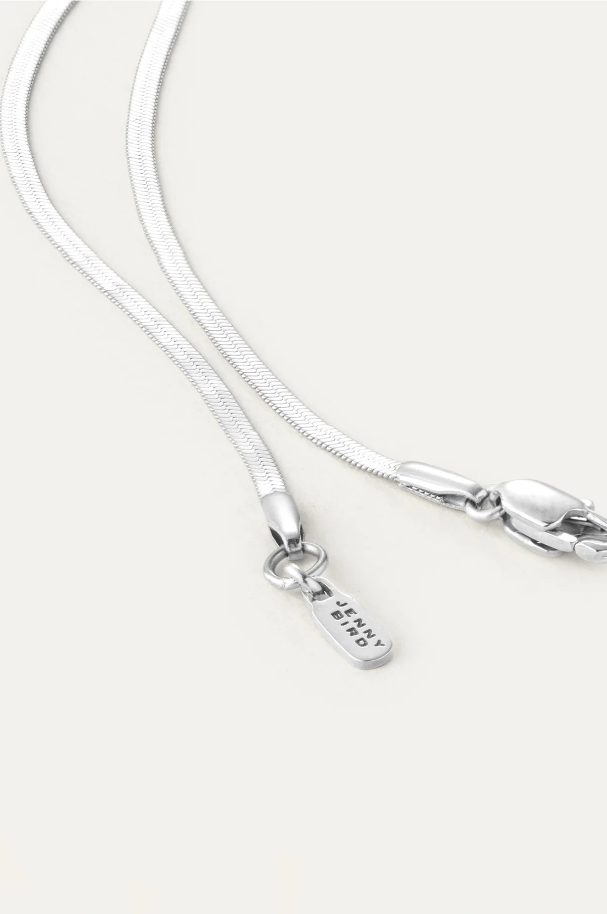 Zeina Slim Silver Chain Necklace - Image 4